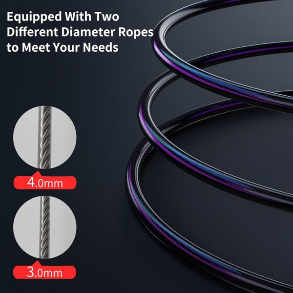 Speed skipping fitness adjustable self-locking cable 4