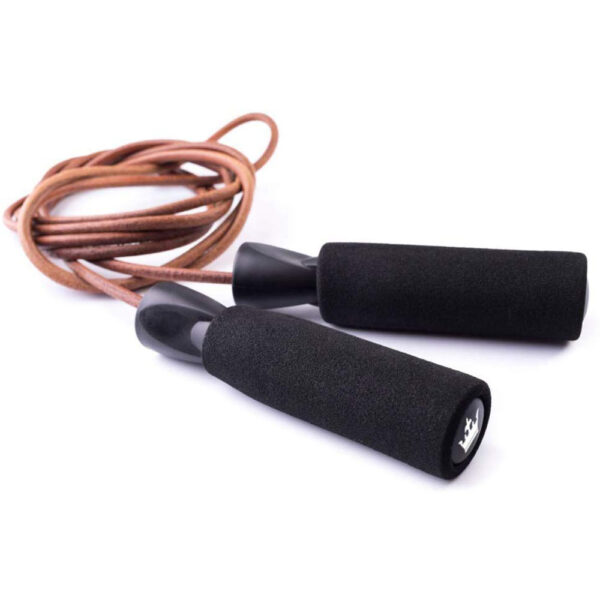 Leather Jump Rope Women And Men Skipping Skip Ropes with 2