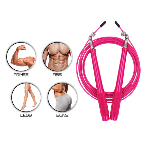 High Speed Jump Rope 9.8 ft Adjustable Workout Skipping Rope 5