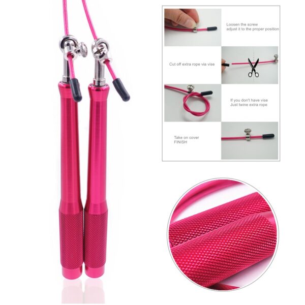 High Speed Jump Rope 9.8 ft Adjustable Workout Skipping Rope 3