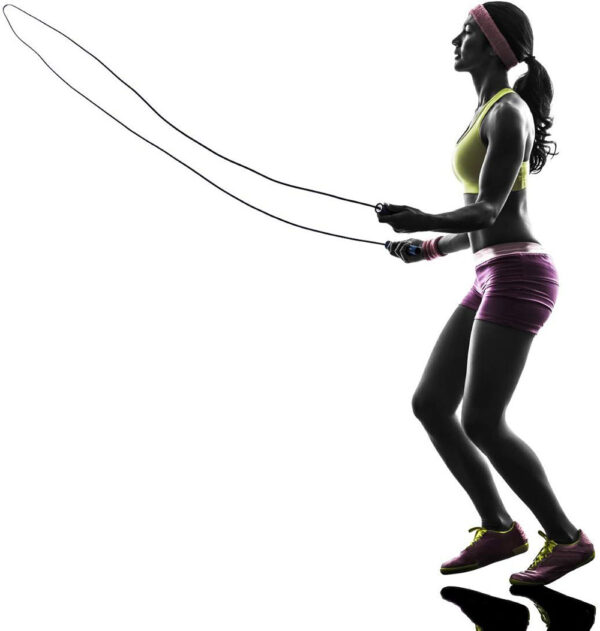 Leather Jump Rope Women And Men Skipping Skip Ropes with 6
